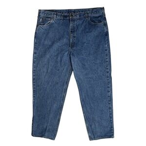 CARHARTT B17 DST Mens 44x32 Relaxed Fit Work Jeans Blue 100% Cotton Mexico